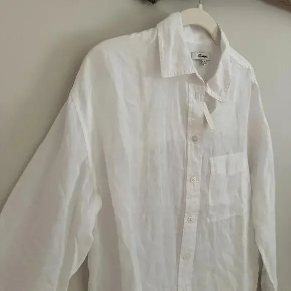 Madewell Oversized Button Up White XS - Picture 4 of 6